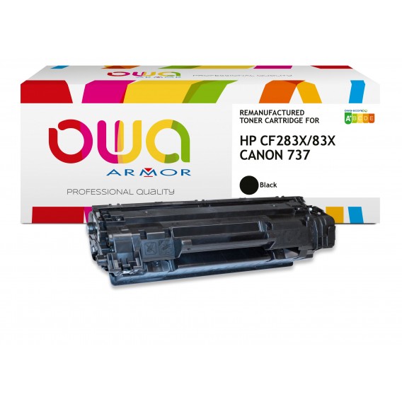 ARMOR CARTOUCHE LASER COMP HP CF283X NOIRE / CANON 737 / K15791