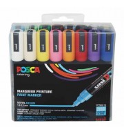 MARQUEURS PEINTURE POSCA MOYEN COUL. ASSORTIES-BOITE DE 16