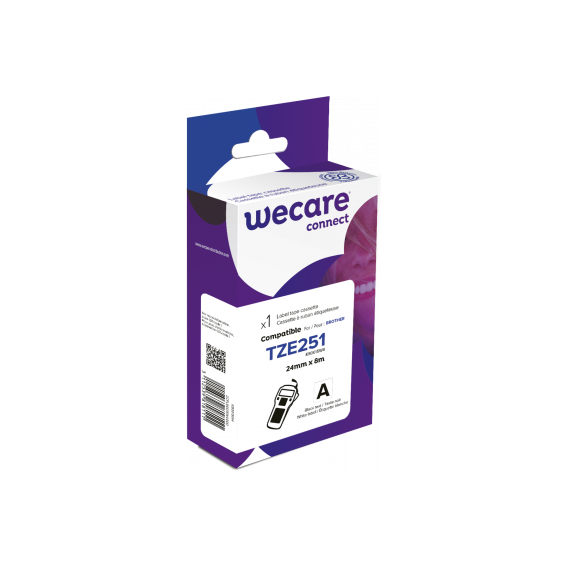 ARMOR RUBAN TITREUSE COMP BROTHER TZE251 NOIRE/BLANC - K80015WA