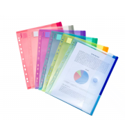 ENVELOPPE FOURRE-TOUT A4 PERF COUL TRANSP ASS SACHET DE 12