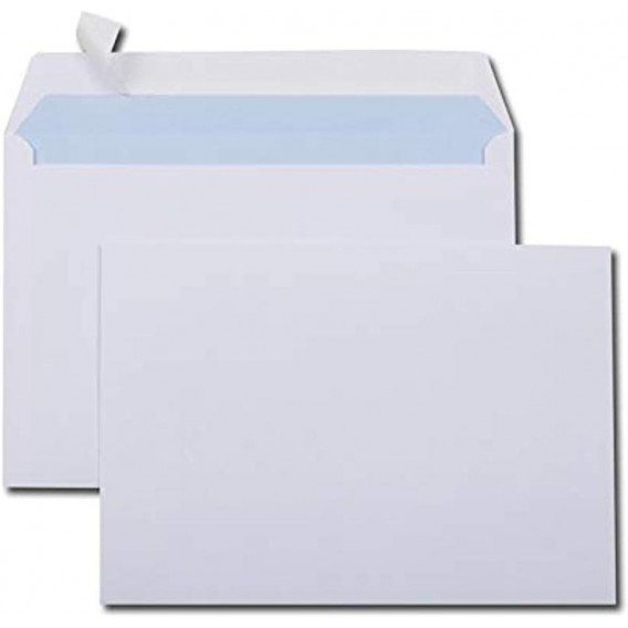 enveloppes blanches C5 162 x 229 mm sans fenêtre 