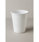 SACHET DE 100 GOBELETS 20cl BLANCS EN POLYPRO REUTILISABLES