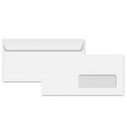 500 ENVELOPPES A FENETRE DL 110X220mm PAPIER RECYCLE BLANC 80G
