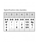 Détail des bandes 6 chiffres Trodat 1546