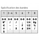 Détail des 8 bandes Trodat 1548