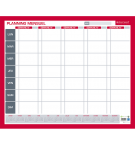 Planning Perpetuel Mensuel effaçable 50 x 60 cm Bouchut 