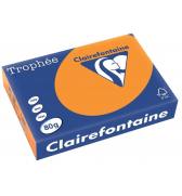 Ramette 500 feuilles A3 ORANGE FLUO 80g CLAIREFONTAINE TROPHEE 2880C
