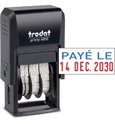 Mini tampon dateur "Payé le" Trodat Printy 4850L2