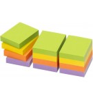 12 blocs type post-it 100 feuilles 40x50mm 4 couleurs fluo