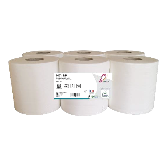ESSUIE MAINS DEVIDAGE CENTRAL - PAQUET DE 6 BOBINES 450 FEUILLES