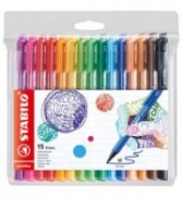 FEUTRES STABILO POINTMAX - POCHETTE DE 15 COUL ASS