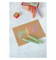 CRAYONS WOODY COUL. PASTEL STABILLO ETUI DE 6 +TAILLE CRAYON