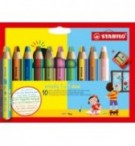 CRAYON WOODY STABILO DUO ETUI DE 10 ASS AVEC TAILLE CRAYON