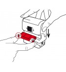 Recharge d'encre noire pour Trodat Printy 4750 : cassette 6/4750N