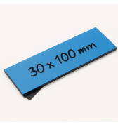 LOT 10 ETIQUETTES MAGNETIQUES 30X100mm BLEUES