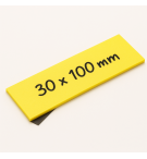 LOT 10 ETIQUETTES MAGNETIQUES 30X100mm JAUNES