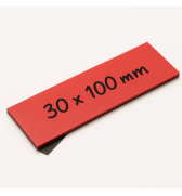 LOT 10 ETIQUETTES MAGNETIQUES 30X100mm ROUGES