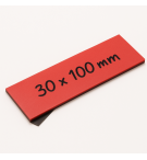 LOT 10 ETIQUETTES MAGNETIQUES 30X100mm ROUGES