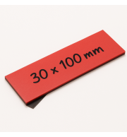 LOT 10 ETIQUETTES MAGNETIQUES 30X100mm ROUGES