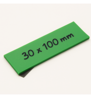 LOT 10 ETIQUETTES MAGNETIQUES 30X100mm VERTES