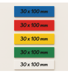 LOT 10 ETIQUETTES MAGNETIQUES 30X100mm VERTES
