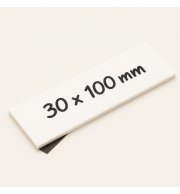 LOT 10 ETIQUETTES MAGNETIQUES 30X100mm BLANCHES