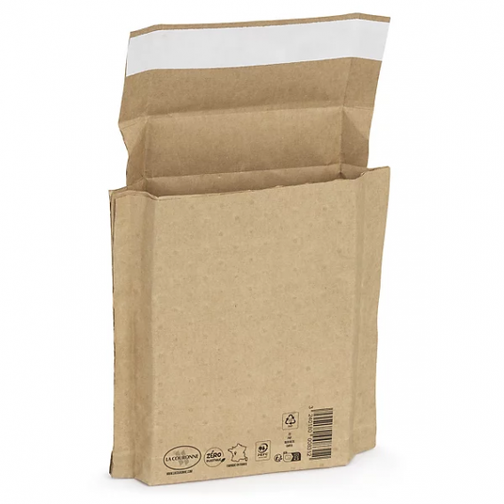 100 POCHETTES  KRAFT A SOUFFLET BULLES PAPIER 100X150X30mm