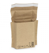 50 POCHETTES  KRAFT A SOUFFLET BULLES PAPIER 100X150X60mm