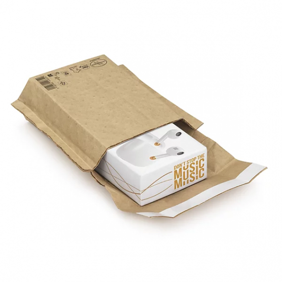 POCHETTE  KRAFT A SOUFFLET BULLES PAPIER 150X250X90mm