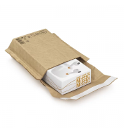 50 POCHETTES  KRAFT A SOUFFLET BULLES PAPIER 150X250X90mm