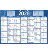 PLAQUE CALENDRIER 7 MOIS / FACE 38.5x54cm