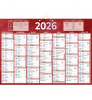 PLAQUE CALENDRIER 7 MOIS / FACE 38.5x54cm