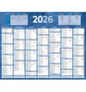 PLAQUE CALENDRIER 6 MOIS / FACE 21x26.5cm