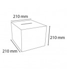 URNE TRANSPARENTE FERMETURE SIMPLE 21X21X21cm