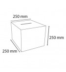 URNE TRANSPARENTE FERMETURE A CLEF 25X25X25cm