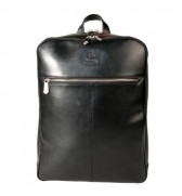 SAC A DOS MIXTE CUIR NOIR