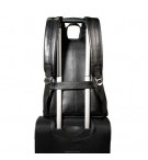 SAC A DOS MIXTE CUIR NOIR