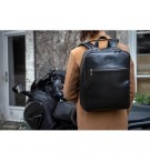 SAC A DOS MIXTE CUIR NOIR