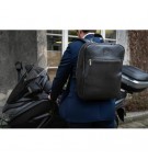 SAC A DOS MIXTE CUIR NOIR