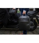 SAC A DOS MIXTE CUIR NOIR