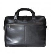 SACOCHE 1 COMPARTIMENT CUIR NOIR