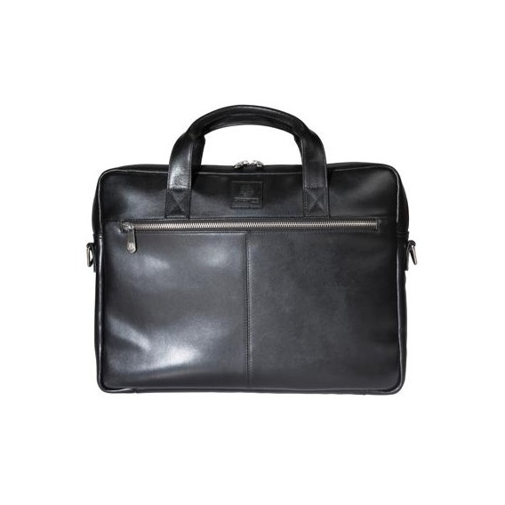 SACOCHE 1 COMPARTIMENT CUIR NOIR