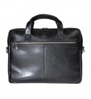 SACOCHE 1 COMPARTIMENT CUIR NOIR