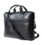 SACOCHE 1 COMPARTIMENT CUIR NOIR