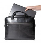 SACOCHE 1 COMPARTIMENT CUIR NOIR