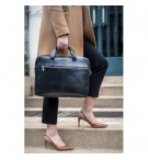 SACOCHE 1 COMPARTIMENT CUIR NOIR