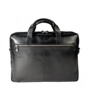 SACOCHE DOUBLE CUIR NOIR