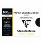PAPIER DESSIN NOIR 240X320 160G / POCH 12F