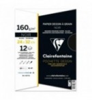 PAPIER DESSIN NOIR 240X320 160G / POCH 12F