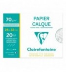 20 feuilles papier calque 24 x 32 cm  75g A4+ Clairefontaine 96872C